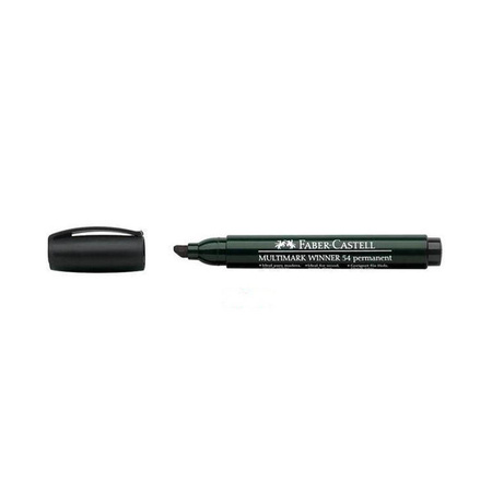 Marker permanentny Faber Castell 54 końcówka ścięta czarny