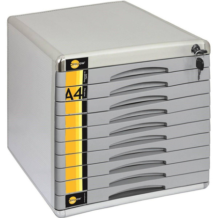 Szafka metalowa na dokumenty Grand 10 szuflad na zamek GR-SM10