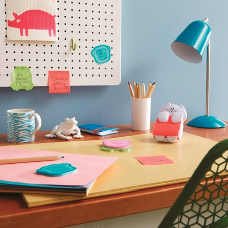 Podajnik do bloczków samoprzylepnych Post-it 3M Kotek+1 bloczek Super Sticky Z-notes gratis