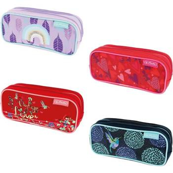 Piórnik dla dziewczynki saszetka dwukomorowy Herlitz Girls mix