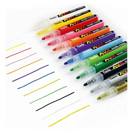 Marker akrylowy Fiorello GR-1106 12 kolorów