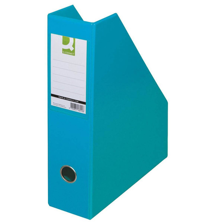 Pojemnik na dokumenty A4 kartonowy 76mm laminowany Q-Connect jasnoniebieski