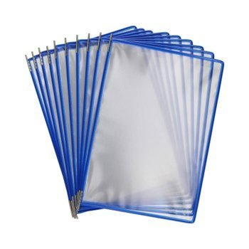 Panele prezentacyjne Tarifold otwierane od góry - 10 sztuk niebieski