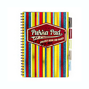 Kołozeszyt A4 w kratkę 200 stron Pukka Pad Project Book Americano żółty