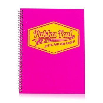 Kołozeszyt A4 w kratkę 200 stron Pukka Pad Jotta Neon różowy