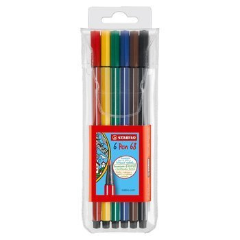 Flamastry Stabilo Pen 68 Metallic etui 6 kolorów