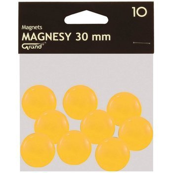 Magnesy Grand średnica 30mm 10 sztuk żółty