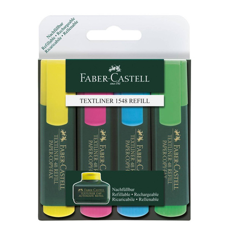 Zakreślacze Faber Castell Textliner 48 Refill 4 sztuki
