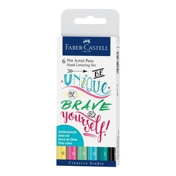 Zestaw pisaków Pitt Artist Pen Hand Lettering Faber Castell 6 odcieni pastelowych