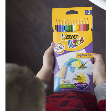 Kredki ołówkowe Bic Evolution Aquacoleur 12 kolorów