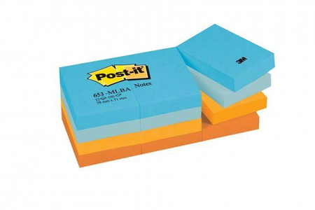 Karteczki samoprzylepne 51x38mm Post-it paleta spokojna 653MLBA