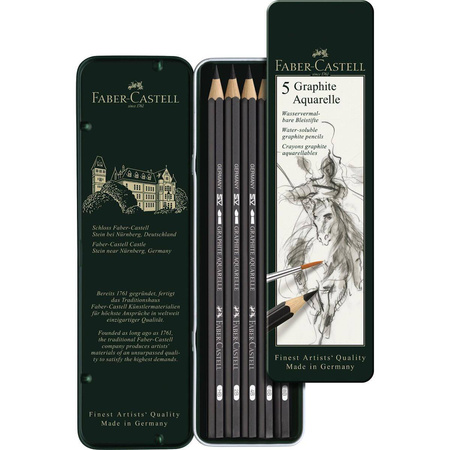 Ołówek akwarelowy Faber Castell Graphite Aquarelle 5 sztuk