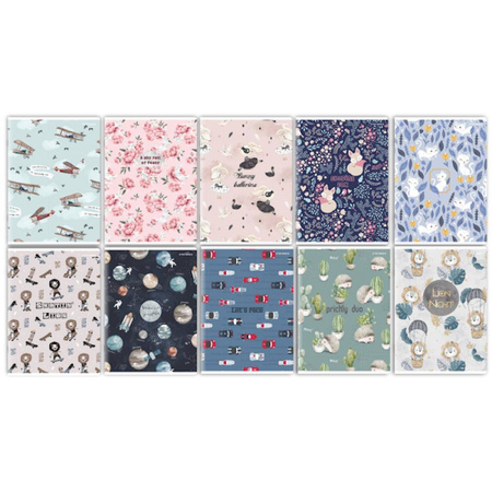 Zeszyt A5 w podwójną kolorową linie 32 kartki Megamix Top 2000