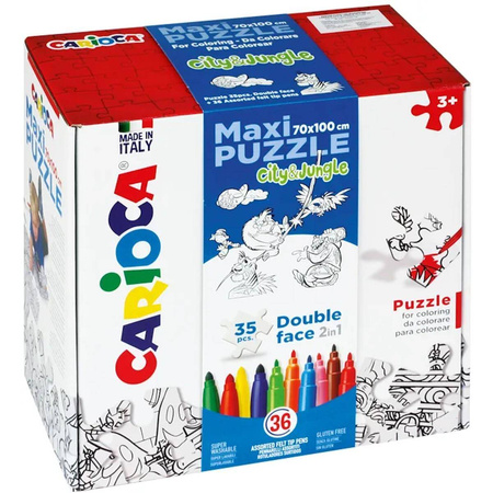 Zestaw puzzli do rysowania City Jungle Carioca 36 kolorów