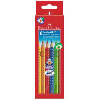 Kredki ołówkowe Faber Castell 6 kolorów Jumbo Grip