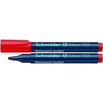 Marker permanentny Schneider Maxx 133 końcówka ścięta czerwony