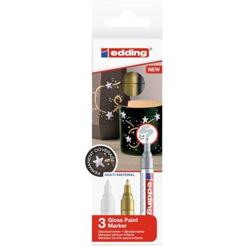 Marker olejowy Edding kreatywny metaliczny 3 kolory