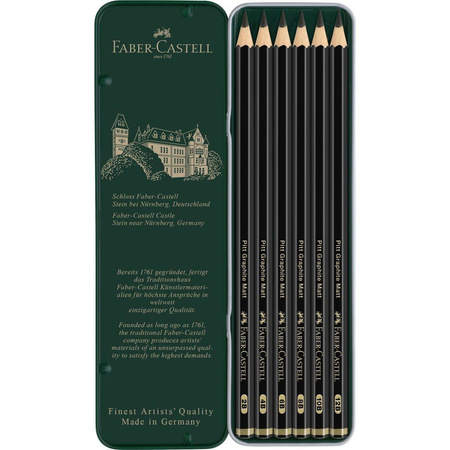 Ołówek artystyczny Faber Castell Pitt Graphite Matt 6 sztuk