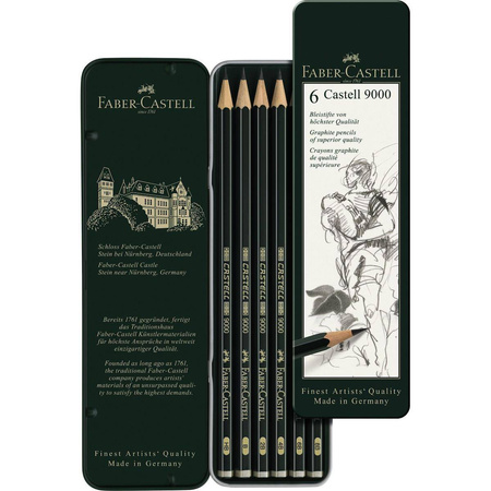 Ołówek Faber Castell 9000 -  6 sztuk