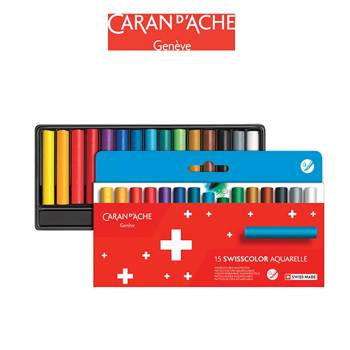 Kredki akwarelowe woskowe Caran d`Ache Swisscolor 15 kolorów