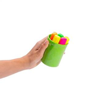 Zakreślacz Snowman zestaw 5 kolorów w zielonym kubku