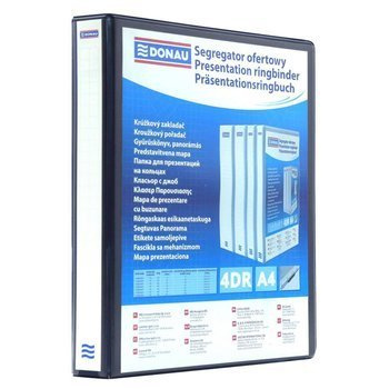 Segregator ofertowy A4 Donau 37mm 4 ringi czarny