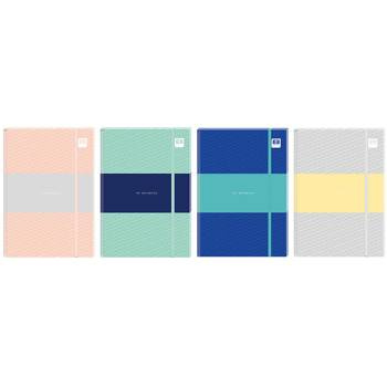 Brulion A5 96 kartek w kratkę z gumką B&B Pastel Interdruk