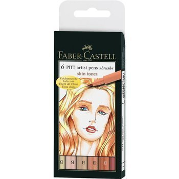 Zestaw pisaków Pitt Artist Pen Skin Faber Castell 6 sztuk