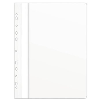 Skoroszyt plastikowy Donau A4 wpinany do segregatora twardy biały