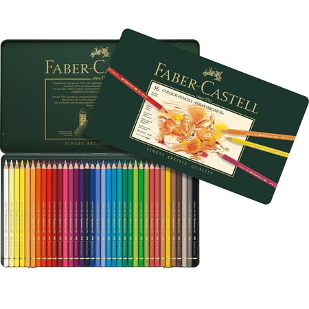 Kredki Faber Castell Polychromos 36 kolorów metalowe pudełko
