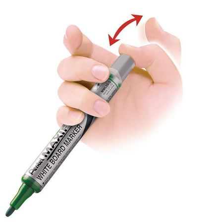 Markery suchościeralne Pentel Maxiflo MWL5M 4 kolory gąbka
