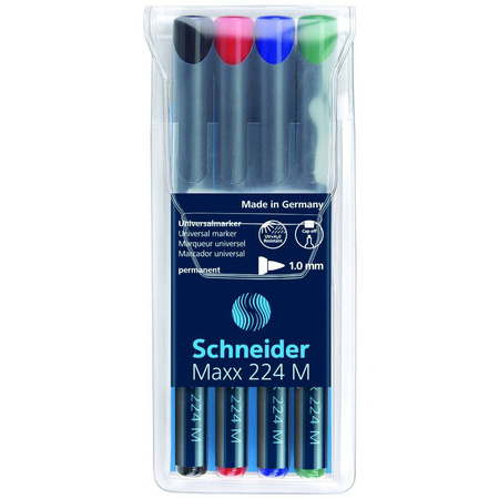 Zestaw foliopisów permanentnych Schneider Maxx 220 M 4 kolory