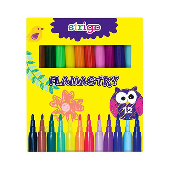 Flamastry Strigo 12 kolorów