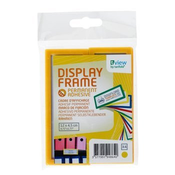 Ramka samoprzylepna Tarifold naścienna 120x45mm zestaw 4 sztuki żółty