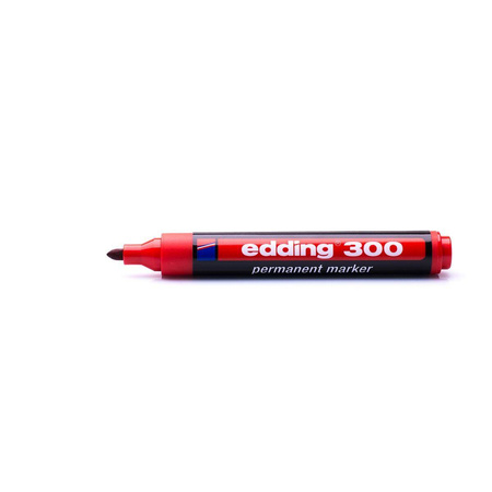 Marker permanentny Edding 300 końcówka okrągła czerwony