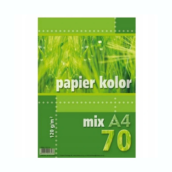Papier ksero Kreska A4 120g mix 5 kolorów 70 arkuszy