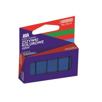 Kolorowe zszywki 24/6 Grand niebieski