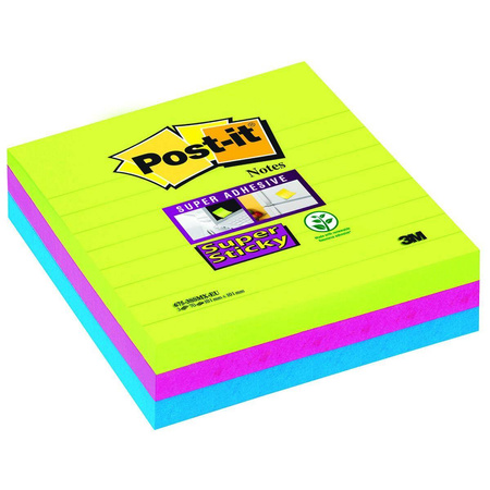 Karteczki samoprzylepne w linie 101x101mm Post-it 3M 3x70 kartek paleta marrakesz