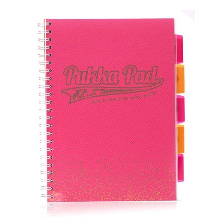 Kołozeszyt A4 w kratkę 200 stron Pukka Pad Project Book Blush Coral