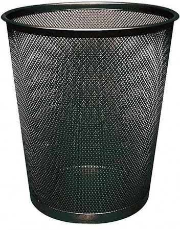 Kosz biurowy metalowy 19l Q-Connect czarny