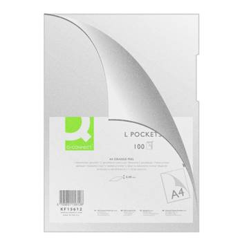 Obwoluta na dokumenty Q-Connect A4 typ L groszkowa 80 mikronów