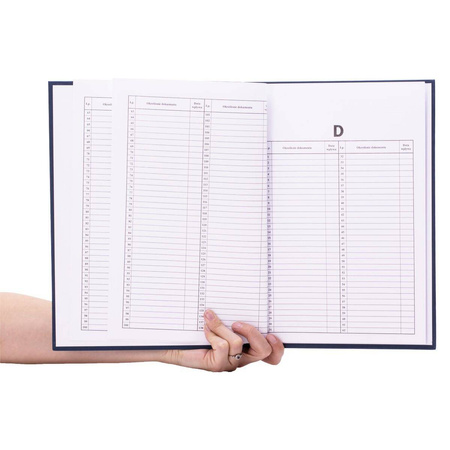 Teczka do akt osobowych Warta oklejana granatowy