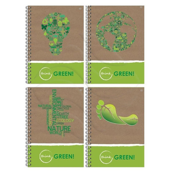 Kołobrulion z gumką A6 80 kartek w kratkę Think Interdruk