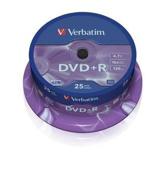 Płyta Verbatim DVD+R 4.7GB cake 25 sztuk