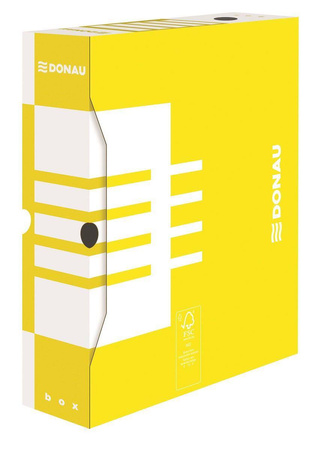 Pudełko archiwizacyjne Donau A4 8cm żółty