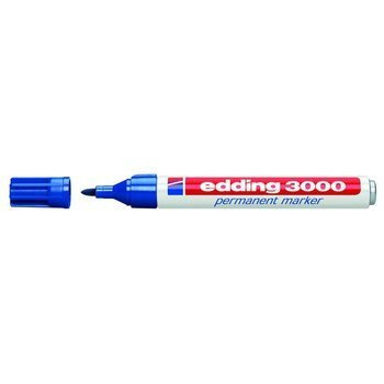 Marker permanentny Edding 3000 końcówka okrągła niebieski