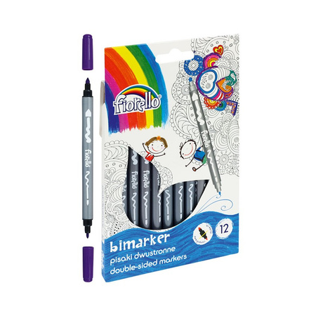 Pisaki Fiorello dwustronne Bimarker 12 kolorów