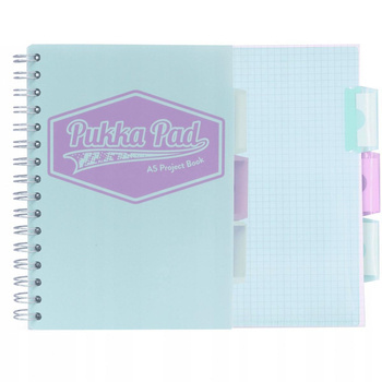 Kołozeszyt A5 w kratkę 200 stron Pukka Pad Project Book Pastel różowy