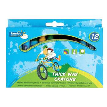 Kredki woskowe Lambo School Jumbo 12 kolorów