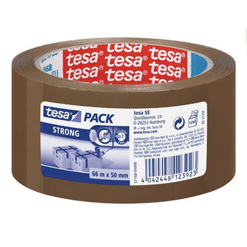 Taśma pakowa Tesa Strong Cicha 66m x 50mm brązowa